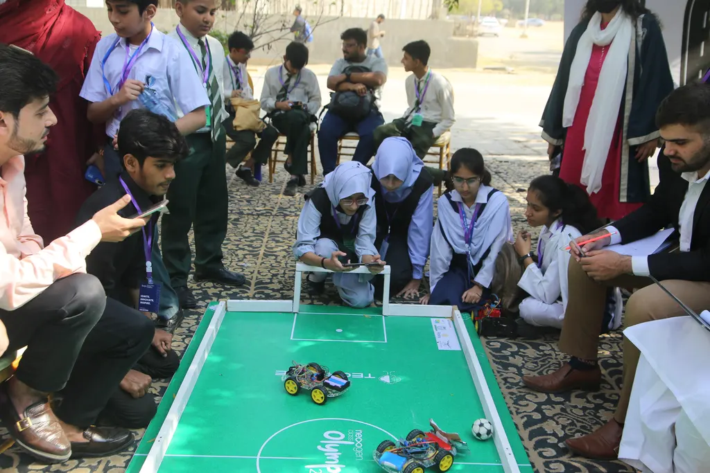 Students Competing in Robo Soccer Nexgen Olympics Robo Champs